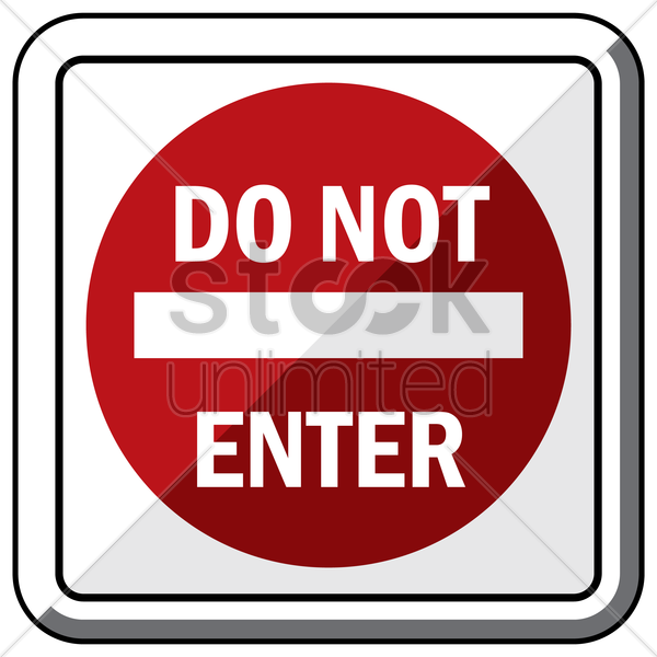 Do Not Enter Sign V矢量图形 - Not Enter Sign (600x600)