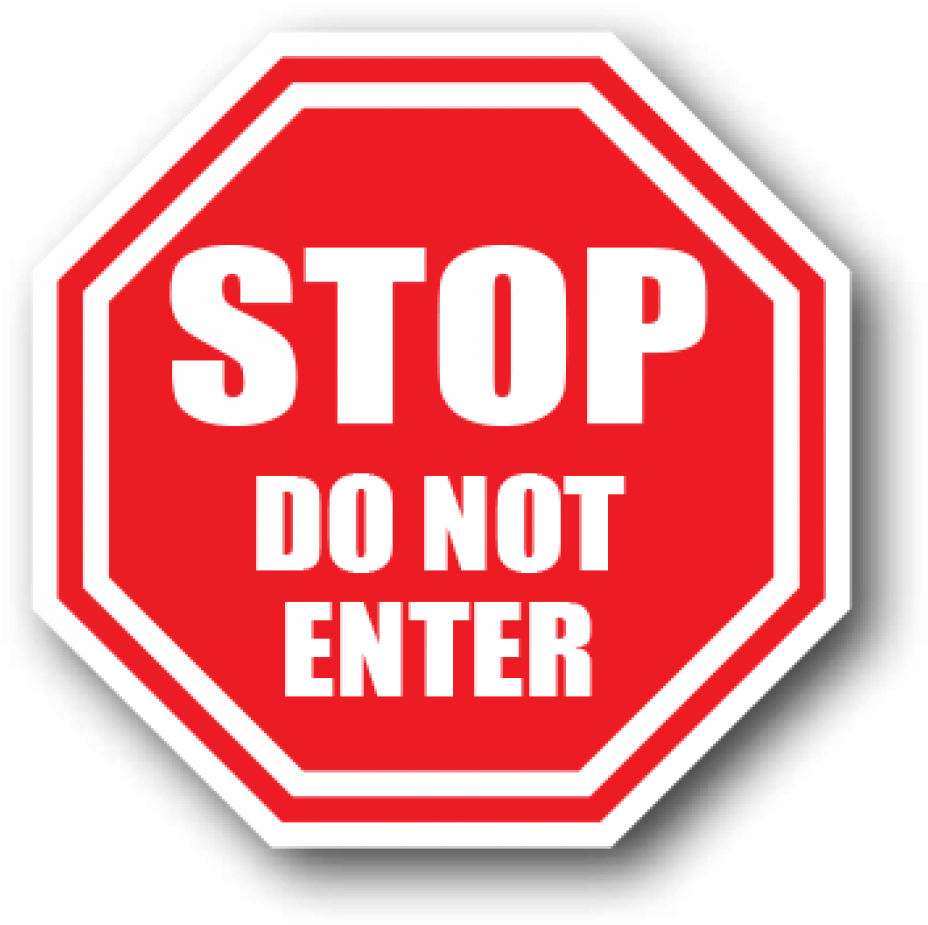 Durastripe Stop Do Not Enter Octagonal Safety Sign - Stop Do Not Enter Sign (969x1000)