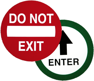 Do Not Exit / Enter Decal - Do Not Exit Sign (400x400)