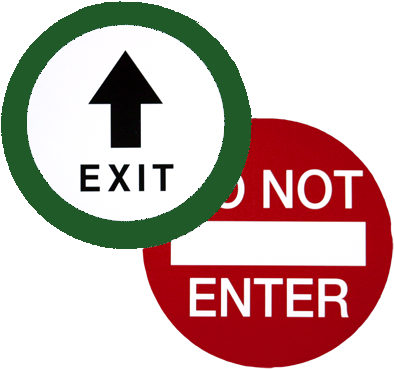 Exit / Do Not Enter Decal - Traffic Signs Do Not Enter (400x400)