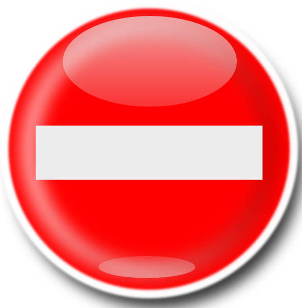 No Entry Sign Clip Art At Clker Com Vector Clip Art - No Entry Animated Gif (588x599)