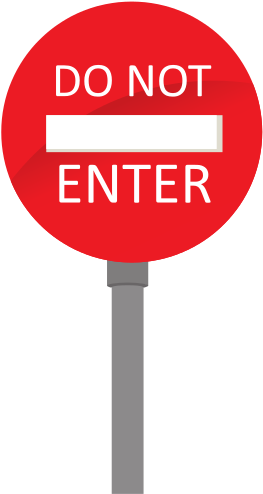 Sign Do Not Enter - Placa De Sinalização Em Ingles (550x550)