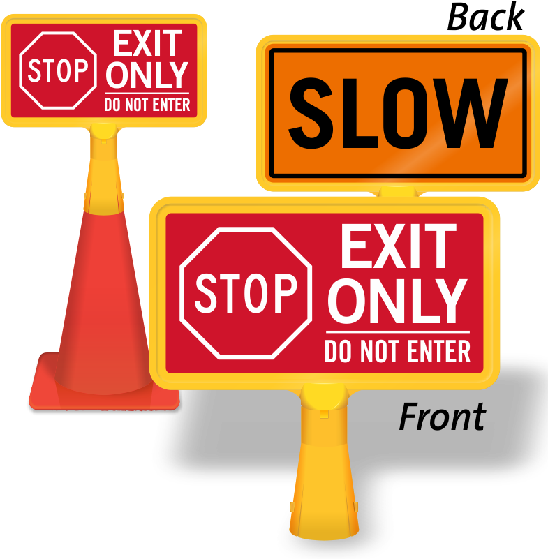 Do not exit. Значок нон стоп. enter exit табличка.