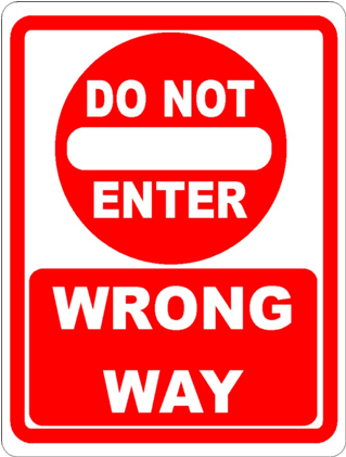 Wrong Way Do Not Enter Sign - Las Vegas (420x420)