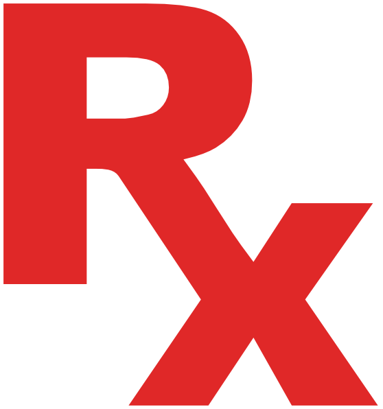 This Free Clip Arts Design Of Rx Logo - Rx Logo In Red (558x596)