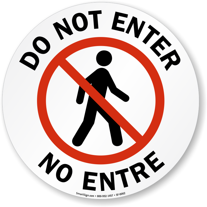 Black And White Do Not Enter Sign Download - Not Enter Sign Printable (800x800)