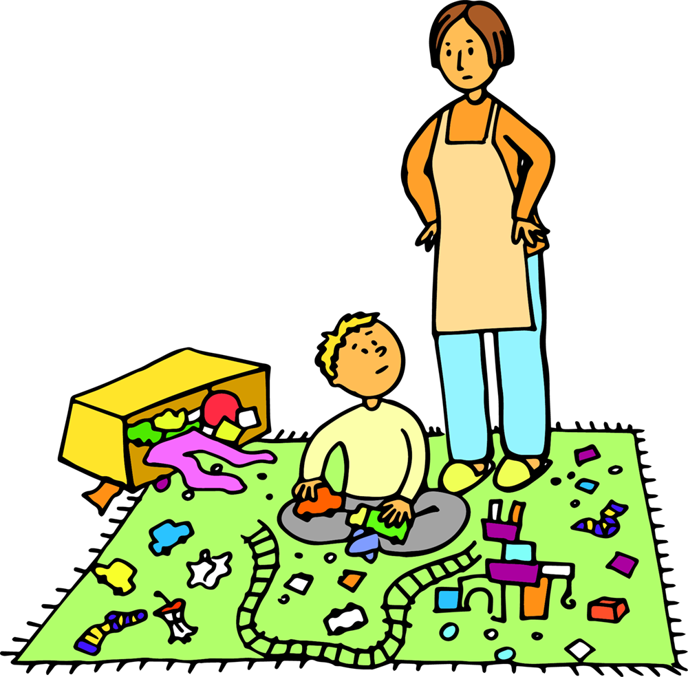 Messy Room - Children Messy Room Clip Art (1000x984)