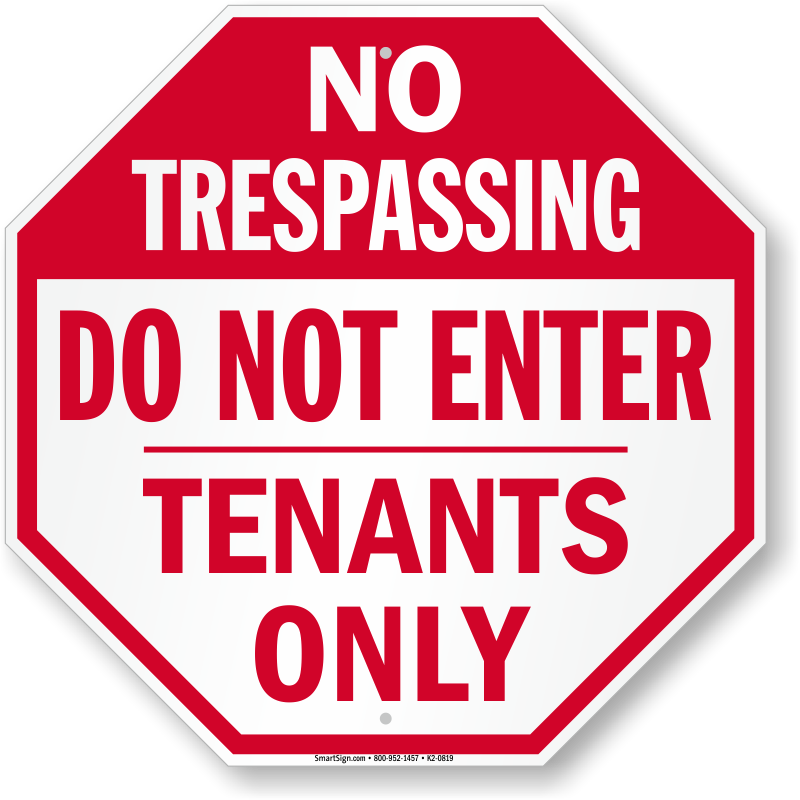 Do Not Enter, Tenants Only Sign - Stop Do Not Enter Sign (800x800)