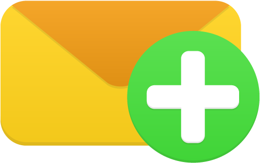 อีเมล์ไอคอนเพิ่ม - Add Email Icon (512x512)