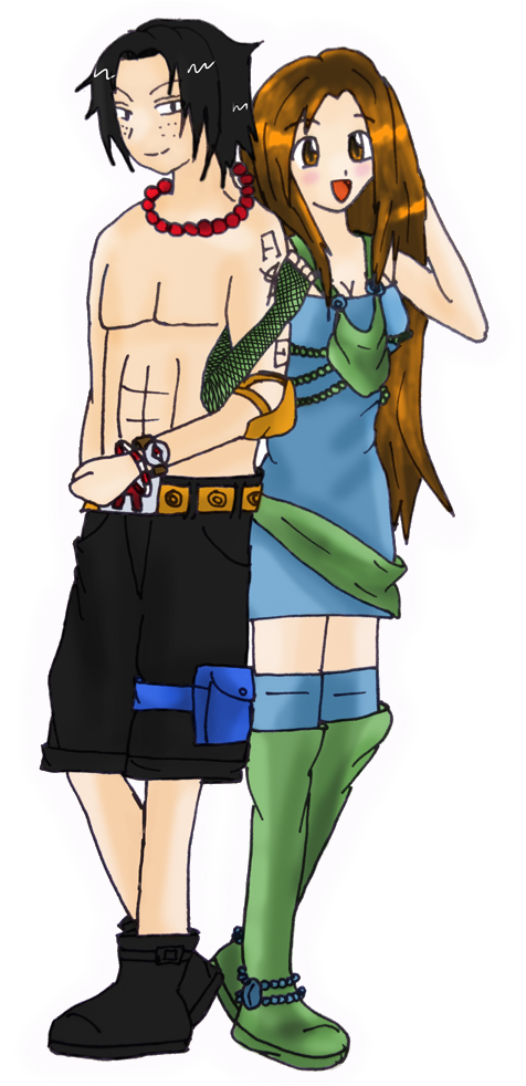 Ace X Rebecca By Portgasdann - Rebecca And Luffy Kiss (720x981)