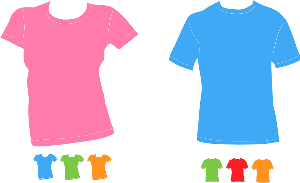 Clothing Shirts, T-shirts, Colorful, Bright, Blue, - T-shirt (960x587)