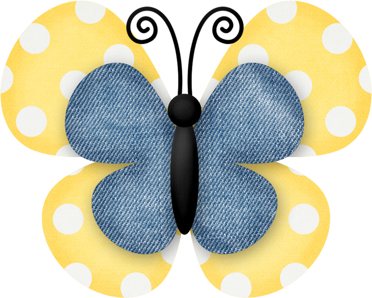 Jss Denimanddaisies Butterfly 6 - Portable Network Graphics (731x585)
