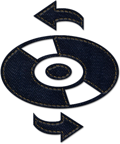 High Resolution Dark Blue Denim - Disk Icon (600x600)