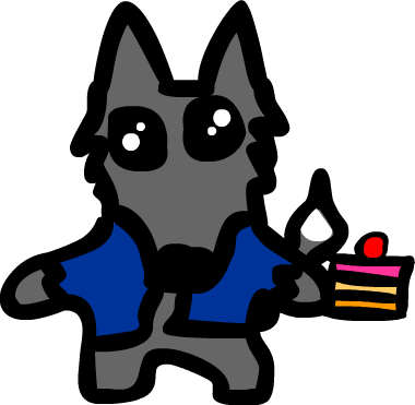 A Werewolf Eating Cake By Ojwantsorangejuice - A Werewolf Eating Cake By Ojwantsorangejuice (380x371)