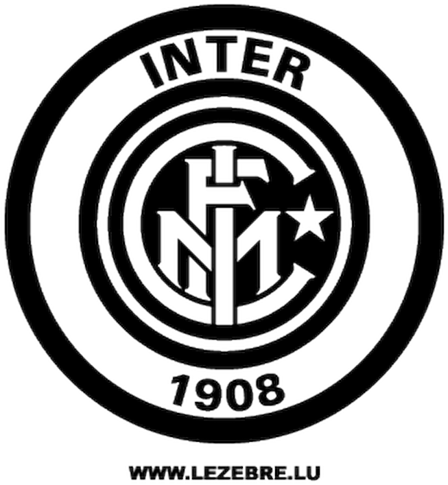 Inter Milan Logo Soccer Coloring Pages - Inter Milan Logo Black And White (800x800)