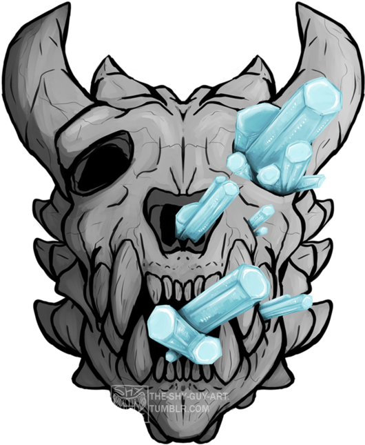 Crystal Skull By Shiala - Illustration (600x703)