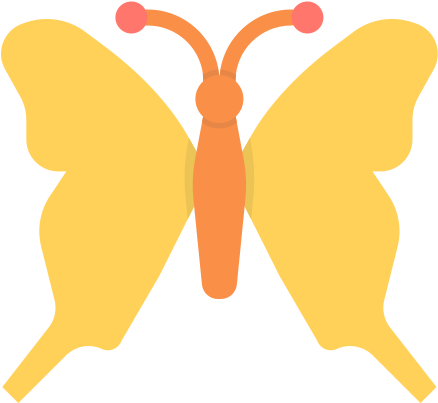 Butterfly, Spring, Insect, Monarch, Serenity, Moth, - Butterfly Flat Design Png (512x512)