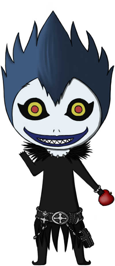 Ryuk Is Happy By Crazialchemist - Ryuk Chibi Png (654x968)