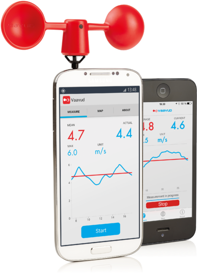 Turn Your Smartphone Into A Wind Meter With Vaavud - Vaavud Anémomètre Mjolnir Smartphone (1280x720)