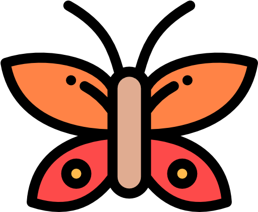Butterfly Free Icon - Brush-footed Butterfly (512x512)