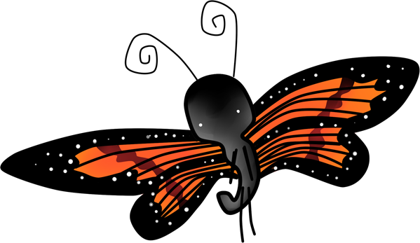 One Size 10 Copy Of This Pose Is Free When You Adopt - Monarch Butterfly (599x347)