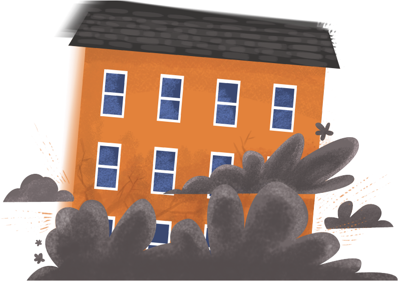 Police Headquarters Informed The Police Officers Residing - Building Collapse Clipart (922x576)