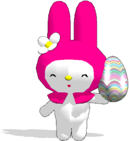 [mmd] My Melody With Small Easter Egg By Marcospower1996 - Cartoon (900x421)