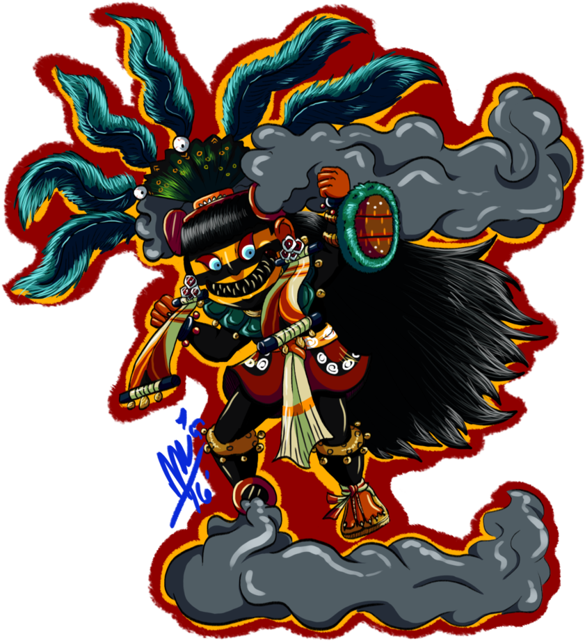 Chibi Tezcatlipoca By Youalahuan - Tezcatlipoca (869x920)