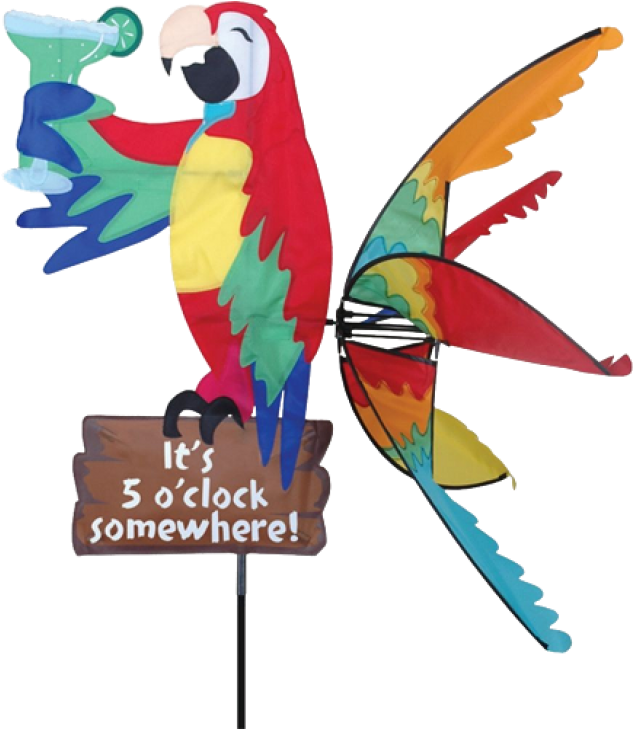 "it's 5 O'clock Somewhere" Island Parrot Spinner - It's 5 O Clock Somewhere Parrot (728x728)
