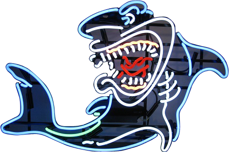 Shark Neon Sign Nostalgia Neon Signs Shark Neon Sign - Advertising (471x313)