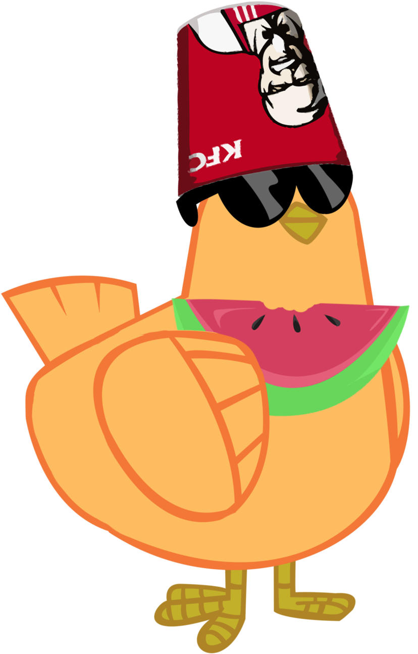 Chicken Scootaloo Eating Watermalon By Bnka Chicken - Scootaloo Chicken (1280x1489)