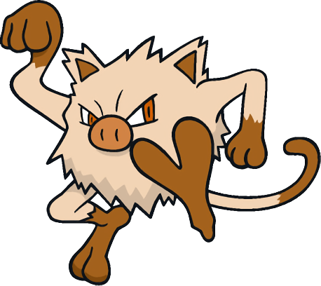 Discover Ideas About Pokemon Games - Mankey Hd Png (458x408)