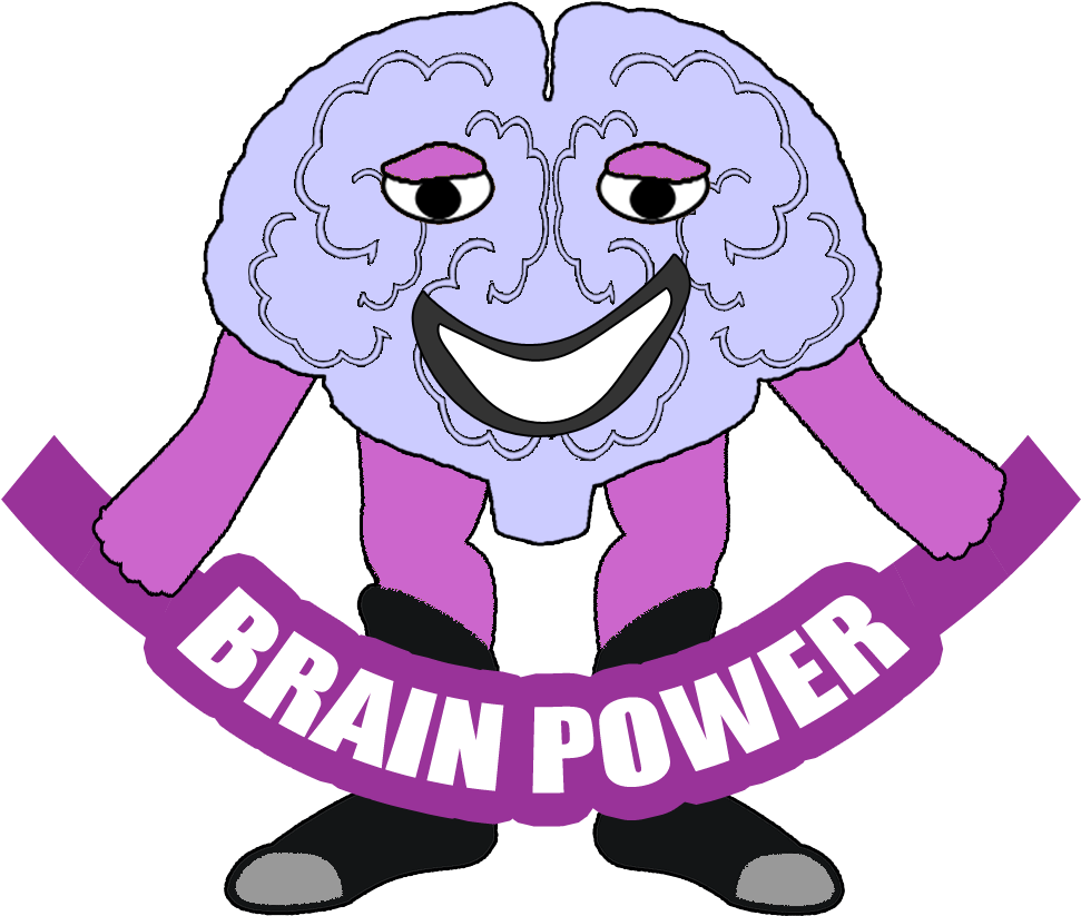 Brain Power Cartoon Character - Character (1000x1000)