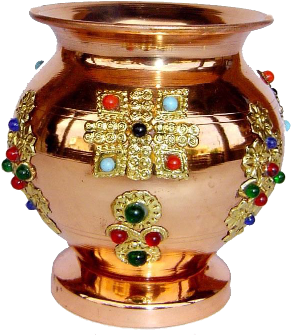 Puja Kalasha Hanuman Hindu Temple Rangoli - Puja Kalasha Hanuman Hindu Temple Rangoli (663x726)