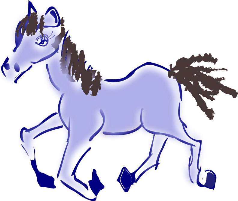 Running Clip Art Download - Purple Pony Shower Curtain (800x670)