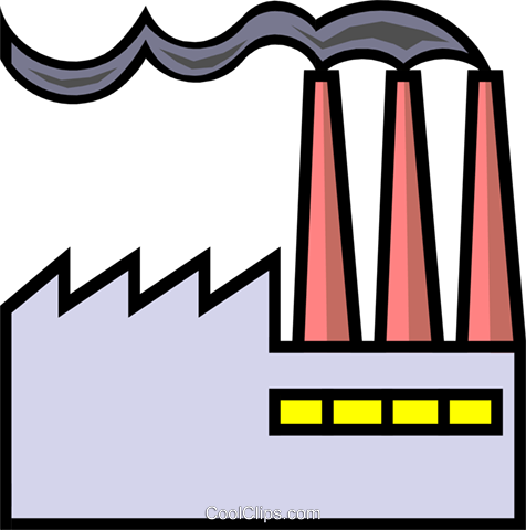 Of Air Pollution - Transparent Background Factory Clipart (476x480)