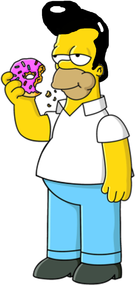 Homer Simpson With Elvis Presley's Hair By Darthraner83 - Homer Simpson (782x990)