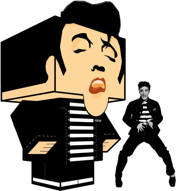 Jailhouse Rock Elvis Cubee By Carl12 - Elvis Presley Jailhouse Rock (777x1028)