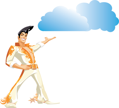 Elvis Presley Sang, “i Gave A Letter To The Postman, - Cartoon (400x362)