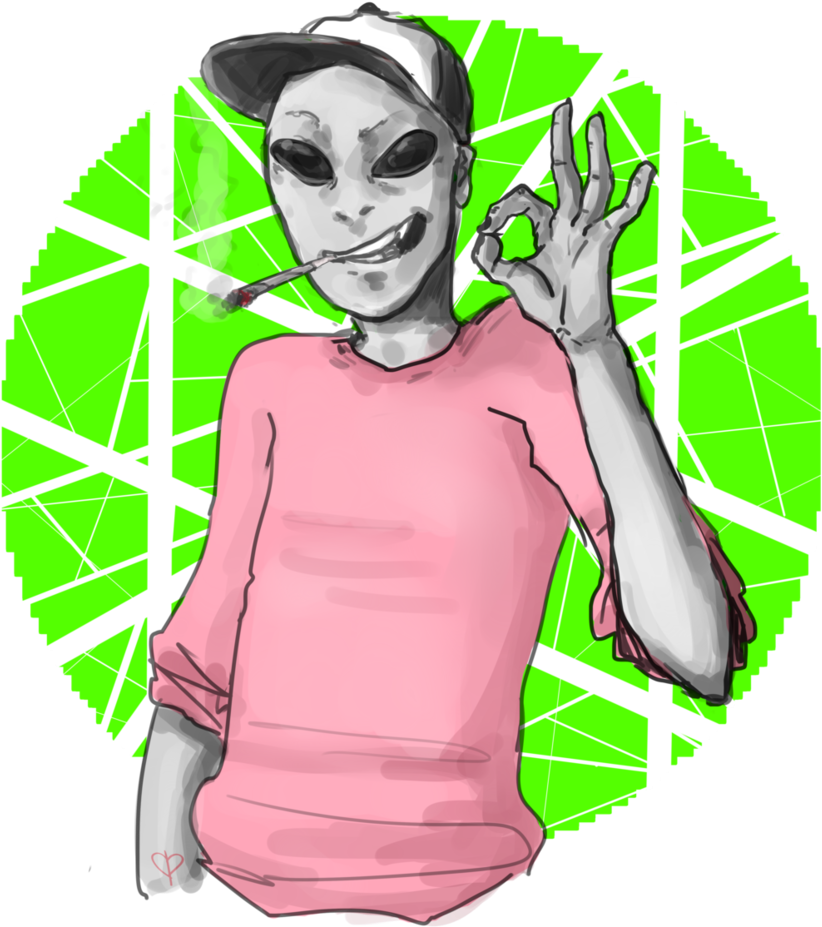 Elvis The Alien Doodle By Indexjoker - Illustration (852x938)
