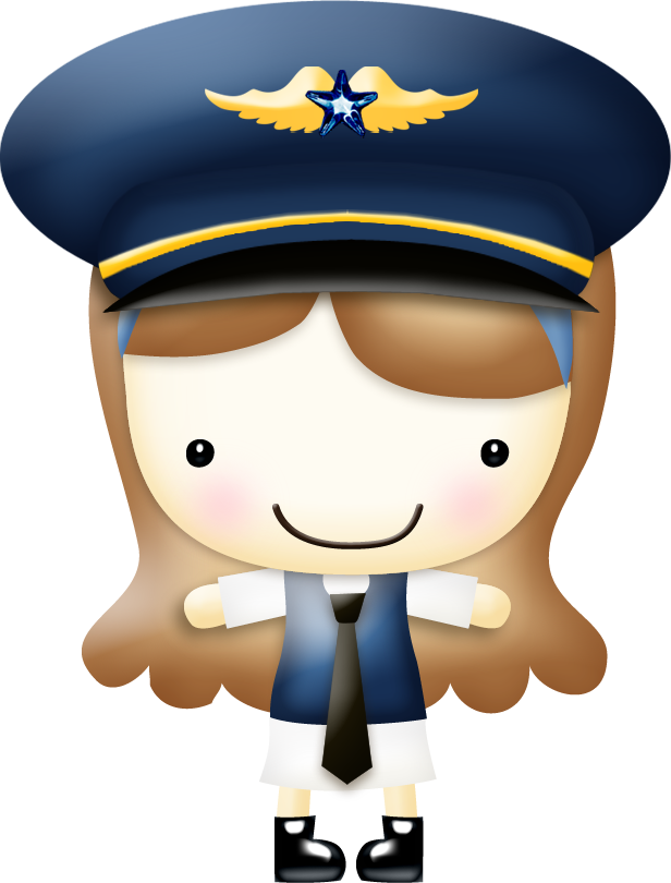 Album - Female Pilot Clip Art (616x810)