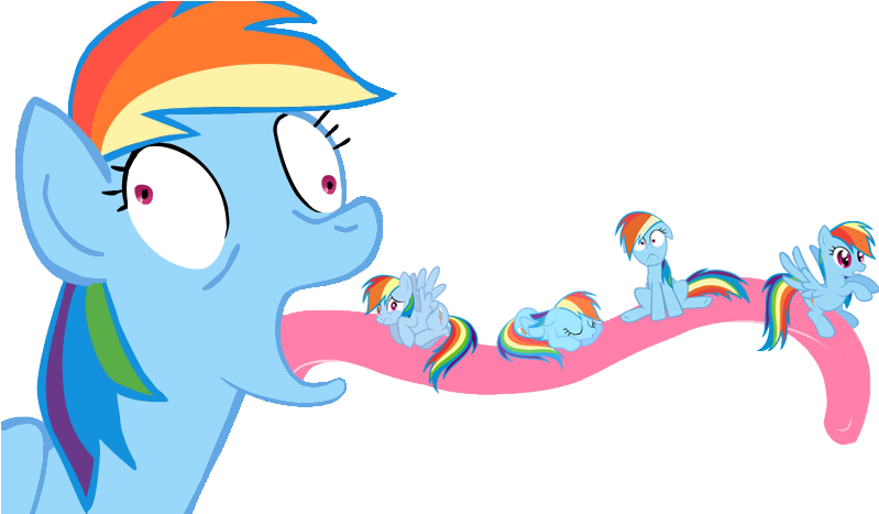 Dashstorm, Derp, Female, Impossibly Long Tongue, Mare, - Baby Pinkie Pie And Baby Rainbow Dash (834x466)