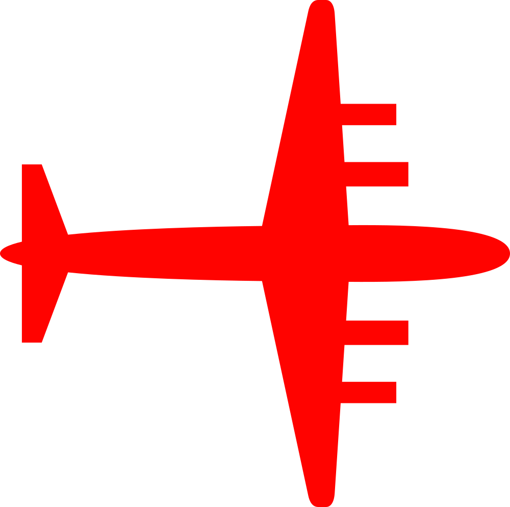 Onlinelabels Clip Art - Silhouette Of Red Plane (2400x2382)
