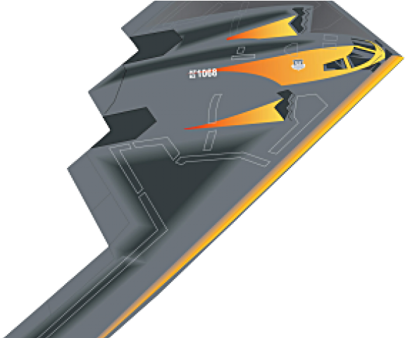 Jet Fighter Clipart Stealth Bomber - B 2 Spirit (640x480)