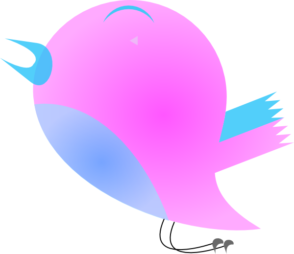 Pink Blue Bird Clip Art At Clker - Clip Art (600x519)