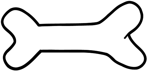Woofs Pet Salon Logo - White Dog Bone Clipart (536x255)