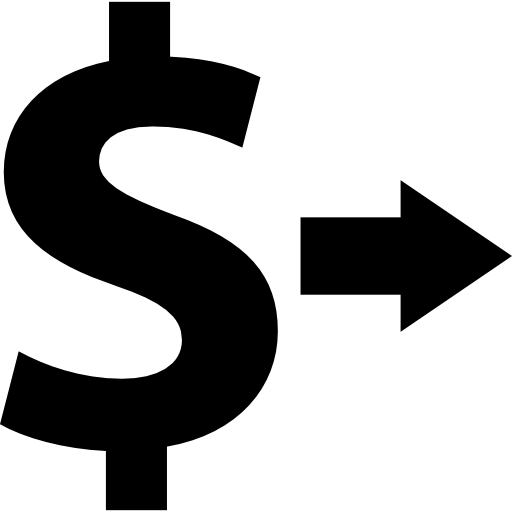 Dollar Sign With Arrow To The Right Vector - Dollar Sign Arrow (512x512)