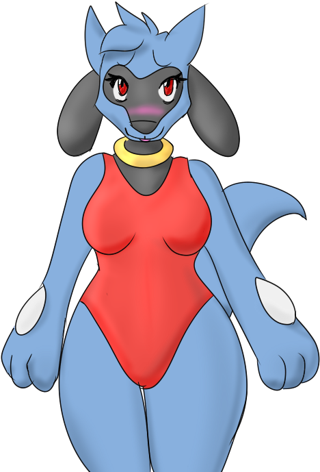 Riolu Girl, Number 1 By Mitch-kun - Fan Art (555x735)
