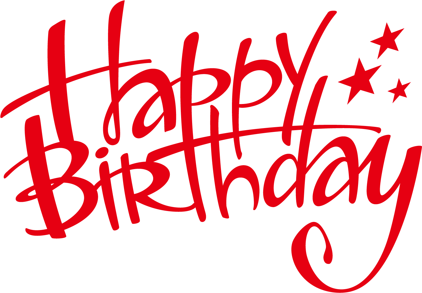 Happy Birthday Word - Happy Birthday Stylish Text (1500x1501)