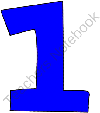 Freebie Bubble Numbers 1-10 In Png Format, In Blue, - Bubble Number 1 (550x433)